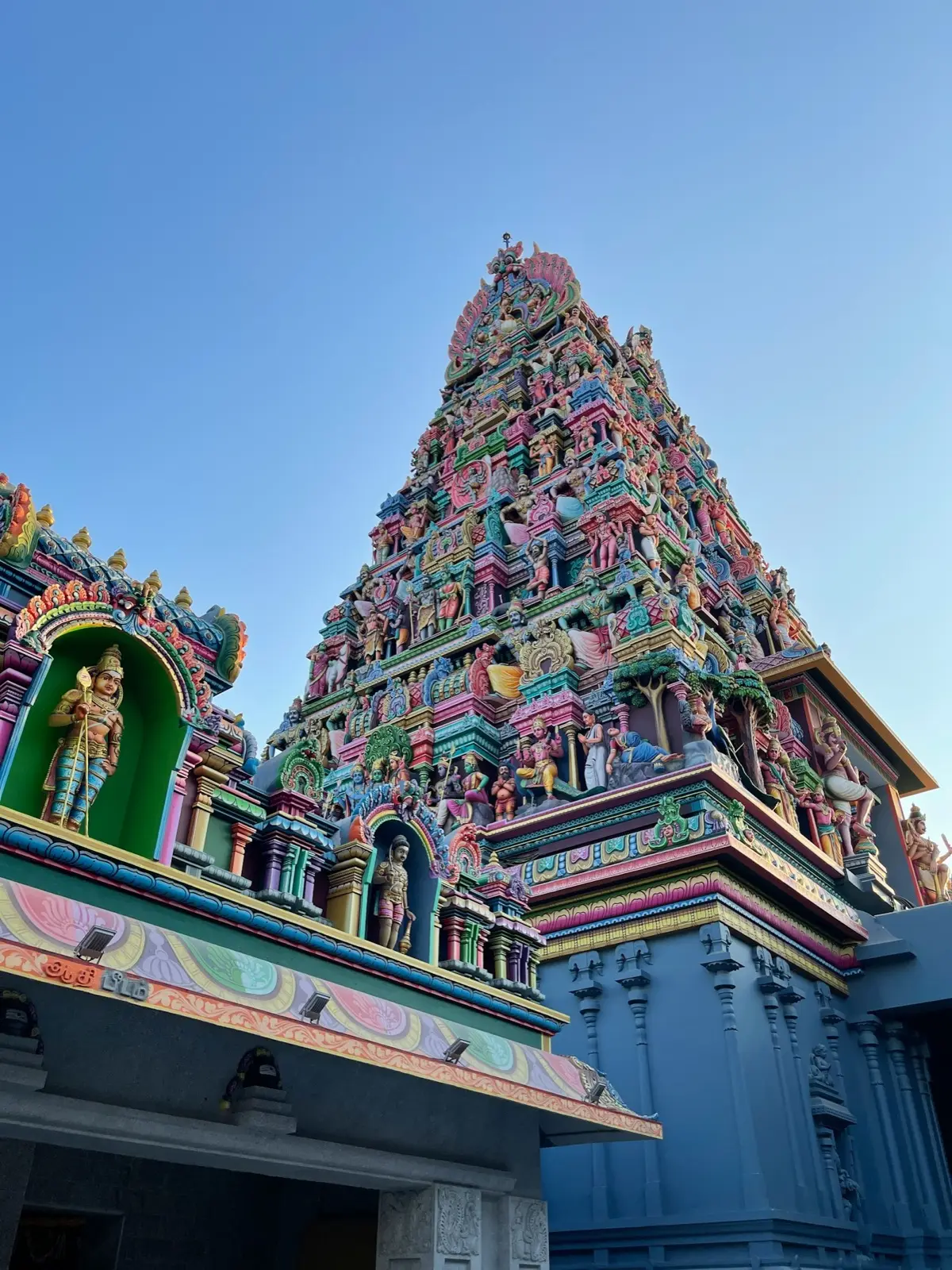 Colourful gopuram of the Vadapalani Murugan Temple in Chennai